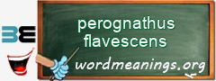 WordMeaning blackboard for perognathus flavescens